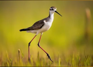 small birds with long legs: Avocet, Stilt, Yellowlegs, Heron, Greenshank, Sandpiper, and Phalarope