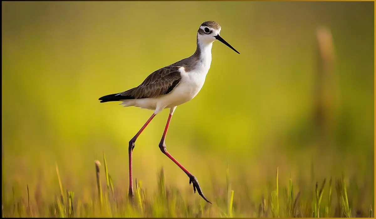 small birds with long legs: Avocet, Stilt, Yellowlegs, Heron, Greenshank, Sandpiper, and Phalarope